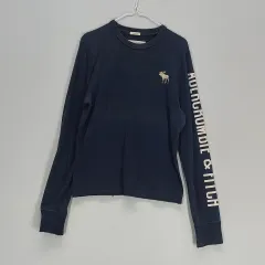 アバクロンビー メンズ95 ラウンドTシャツ 春 秋 ネイビー 01280