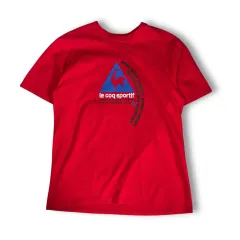 le coq sportif ルコックスポルティフ レッド ロゴ プリンティング 半袖 Tシャツ