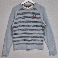 M ） Nike(ナイキ） グレー ブラックパターン パーカー