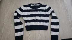 ストライプ クロップド ニット