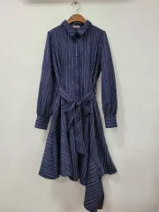 axes femme ネイビー アシンメトリー ワンピース