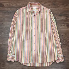 Paul Smith　ポールスミス　長袖シャツ　マルチストライプ　日本製　Lサイズ
