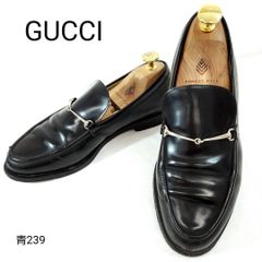 グッチ ホースビット ビットモカシン レザー 黒系 36 1/2C - メルカリ