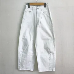 NOLLEY'S ノーリーズ 24SS Rie Miller ハイウエストバギーデニムパンツ バレルレッグ ストレッチデニム オフホワイト Sのサムネイル
