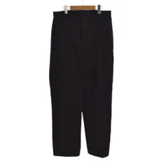 ディッキーズ Dickies カーゴパンツ ワイド ストレート ジッパーフライ ロゴパッチ 無地 34 黒 ブラック