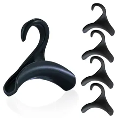 【数量限定】ハンガー 多機能 ネクタイ 収納 ベルト 4個セット 小物収納 タンス掛け PVC製 ハンドバッグフック 省スペース バッグハンガー 安定性（黒） バッグフック