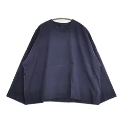 ARTS&SCIENCE 093-L62V-066 バックボタン 長袖 コットン サイズ1 日本製 ブラウス シャツ ネイビー レディース アーツ&サイエンス【中古】6-0310M△のサムネイル