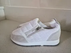 (新品) 白 レディース ジッパー スニーカー 235mm