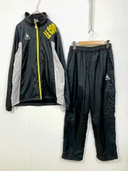 le coq sportif ルコックスポルティフ ウインドブレーカー 裏メッシュ ジャージ上下 セットアップ sizeS/黒  ■■ メンズ