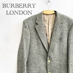 BURBERRY LONDON カシミヤ混 ウールジャケット テーラード BBE81-774-06 ツイード  グレー メンズ ファッション _218023