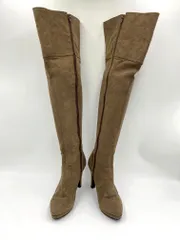 ESPERANZA エスペランサ サイドジップ ニーハイロング ブーツ sizeM/ベージュ ■■レディース