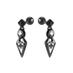 【新品】 ピアス メンズ レディース シンプル 男女兼用 ブラック チタン 金属アレルギー対応 メンズ レディース シンプル 男女兼用スパイクピアス 揺れるクロス 十字架 お守りピアス ファッション アクセサリー クロスピアス 新年 ニューイヤー 1