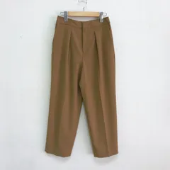 Spick&Span スピック&スパン フロントタッククロップドパンツ センタープレス スラックス ウォッシャブル素材 キャメル 38 M