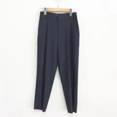 BEAUTY&YOUTH ビューティ&ユース オックスフォードタックテーパードパンツ スラックス サイドゴム アンクル丈 リネン混 レーヨンポリエステル ウォッシャブル素材 ダークネイビー M