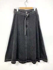 amel エイメル フレア デニムスカート 黒 ■■レディース