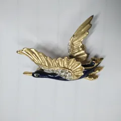 Vogue Bijoux　ヴォーグ・ビジュー　バード　鳥　ブローチ　アクセサリー　イタリア　ヴィンテージ  U609