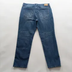 バックルー デニム ズボン サイズ34 テーパード ジーン ストレッチ ウォッシュ メンズ デニム A9746