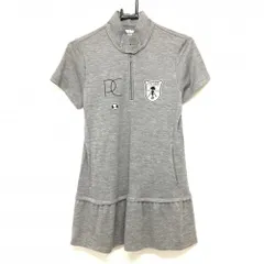 【超美品】ピッコーネクラブ 半袖ハイネックワンピース グレー ハーフジップ ロゴワッペン レディース I(M) ゴルフウェア PICONEのサムネイル