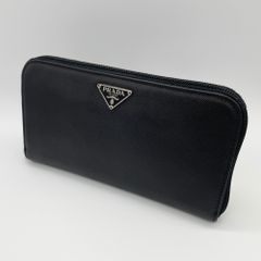 2603-109｜美品｜プラダ 長財布 サフィアーノレザー ブラック - メルカリ