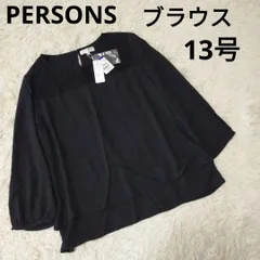 13号 お仕事 ブラウス パーソンズ PERSONS レディース ブラック 黒 レース とろみ 新品 フォーマル ビジネス キレイめ