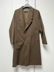 ダブル ネイビー ロング コート F