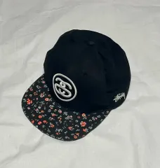 STUSSY(ステューシー) S リンク フラワーパターン スナップバック ボールキャップ