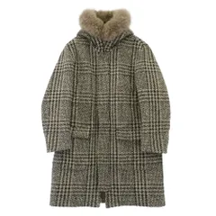 Herno ヘルノ PA0030U-38050-7020 ウール ファーフーデッド コート 裏地中綿 マルチカラー系 50【中古】