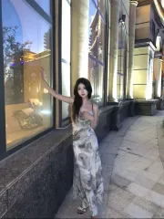 華奢バックスリット ロング ONE PIECE