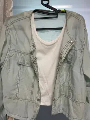 ライトブルー デニム マウンテンパーカー アウター