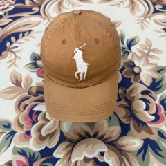 00年代 ポロラルフローレン ビックポニー ベースボールキャップ (ブラウン)