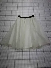 ◇ Θ ジャスグリッティー JUSGLITTY チュールスカート ホワイト系 サイズ2 レディース E  【1603090021307】