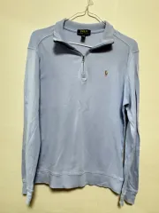 ポロ ラルフローレン ハーフジップアップ スウェットシャツ スカイブルー