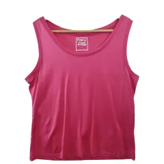 JUNKO SHIMADA ホットピンク ノースリーブ Tシャツ LL