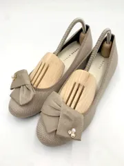 未使用■JELLY BEANS ジェリービーンズ 痛くない 疲れない 2WAYターバンリボンモールドソール パンプス size23.5/ベージュ ■■レディース