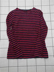 ◇ Θ プチバトー PETIT BATEAU ボーダー長袖カットソー M/16ANS レディース E  【1603090022229】