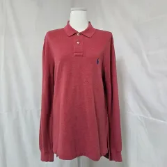 (ハングルタグ正規品)POLO RALPH LAUREN ポロラルフローレン 季節の変わり目 カラーTシャツ ピンク メンズ 90 0908