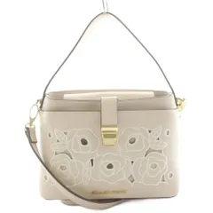 ジルバイジルスチュアート JILL by JILLSTUART ショルダーバッグ ハンドバッグ 2way 刺繍 カットワーク ベージュ /AN8 ■BM