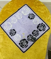 【新品】ANNA SUI パープル バラ 刺繍 タオル ハンカチ