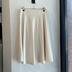 (M)カラ アイボリー フレアスカート フレアスカート 2358