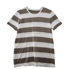 MUJI 無印良品 ストライプ 半袖 Tシャツ M コットン 100 %