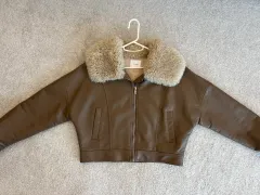 ノーブランド 起毛 茶色 ジャケット Free