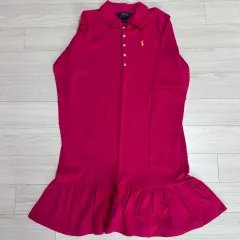 ポロ Ralph Lauren(ラルフローレン) ピンク 長袖 ワンピース