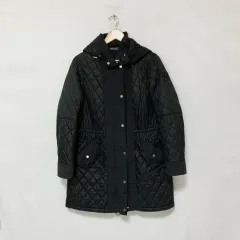 タミーヒルフィガー ブラック キルティング フード 軽量 ダウン ヴィンテージ レディース M
