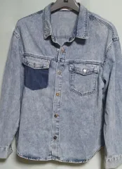 ポケット変形オーバーサイズ デニムシャツ 90 95 サイズ 新品