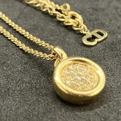 Christian Dior　ディオール　ネックレス　ラインストーン　ゴールド系　1314