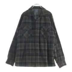 PENDLETON (ペンドルトン) 50S VINTAGE ヴィンテージ ウール チェック 長袖オープンカラーシャツ ボードシャツ ブラウンのサムネイル