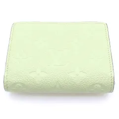 LOUIS VUITTON (ルイヴィトン) モノグラム・アンプラント ポルトフォイユ・クレア コンパクトウォレット 三つ折り財布 コインケース ライトグリーン レザー M82515 ゴールド金具