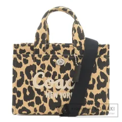 COACH コーチ CP789 カーゴ トート 26 レオパードプリント 2WAY ハンドバッグ キャンバス レディース [中古]
