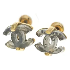 CHANEL (シャネル) ココマーク ピアス ゴールド×クリア GP 02A 箱
