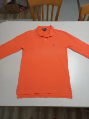 L100 POLO RALPH LAUREN 長袖シャツ オレンジ色 L ー 665
